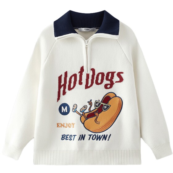 
MQD children's clothing boy's sweater spring and autumn style baby spring clothing children's original sweater pullover jacket