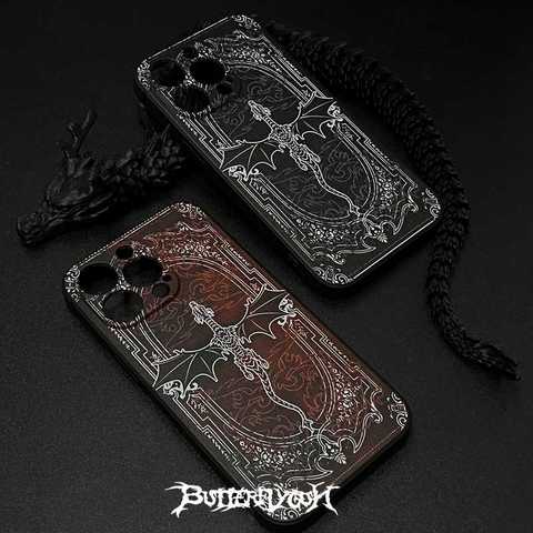 Butterflygun Dark Gothic DRAGON Custom Made Handmade Phone Case