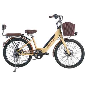 
Phoenix/Phoenix 26-inch lithium battery electric power bicycle large basket oil disc torque electric vehicle