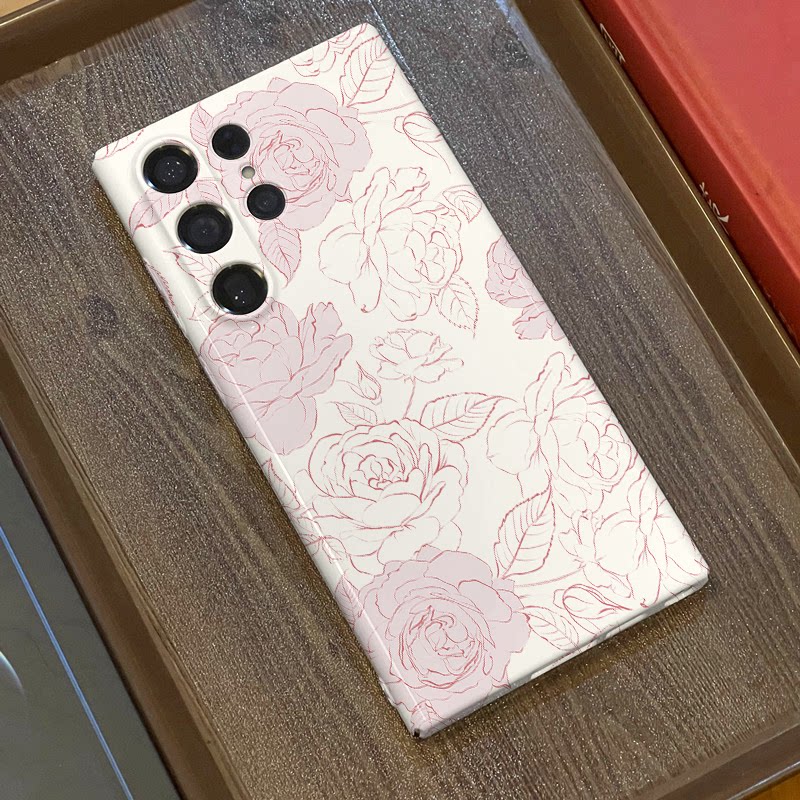 Pink white rose