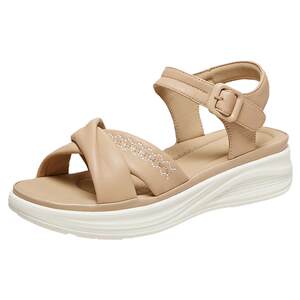 
TATA her glutinous rice balls women's shoes summer style outer wear versatile fashion beach shoes casual shoes sandals CMM02BL6
