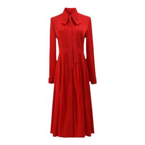 Star perfect partner Gao Yuanyuan same dress 2024 Autumn new lady high -waisted red skirt wedding dress
