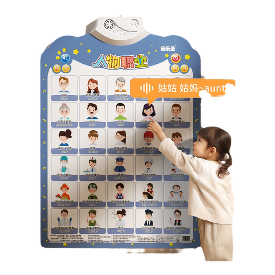 Chinese, English, and Cantonese early education with audio posters for children's vocalization, enlightenment, cognitive alphabet, wall stickers for baby puzzle toys