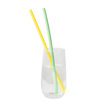 0 Sascum food -grade heat -resistant silicone straw can be removed and washed
