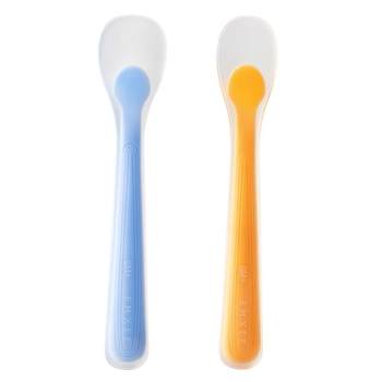 Manxi newborn baby spoon baby silicone feeding spoon