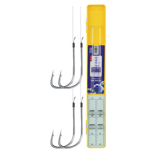 
Jiuyan tough front sleeve fish hook genuine tied sub-line double hook finished black pit anti-winding crucian carp hook competitive sleeve