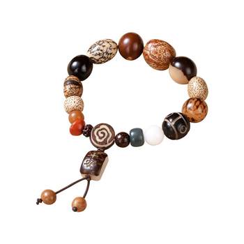 Duobao Eighteen Seed Bracelet White Jade Lotus DIY Accessories