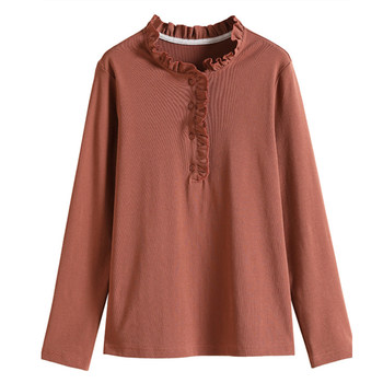 Mom cotton long -sleeved long -sleeved top female autumn clothing outside
