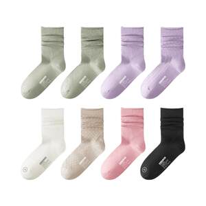 
10A antibacterial banana inner cool skin 301CoolAir women's mid-calf socks ice silk deodorant pile socks spring and summer thin socks