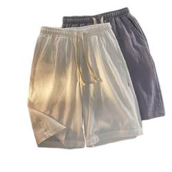 Men's summer thin linen shorts, breathable, loose and sporty