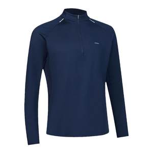 Decathlon long-sleeved quick-drying clothes for men spring, autumn and winter half-zip sports tops T-shirt fitness new training clothes SAL3