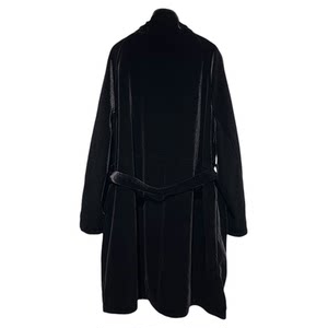 
High-end stand-up collar belt velvet windbreaker coat for women 2024 autumn new commuter temperament versatile mid-length top