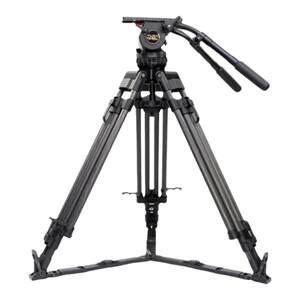 
TERIS TX-V15L PLUS carbon fiber tripod set 100mm bowl mouth hydraulic damping head dynamic balance SLR micro-Single stable shooting professional film and television tripod