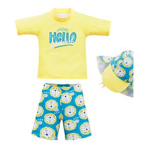 Children's swimsuit, boys' mid to large children's swimsuit, swim pants set, quick drying sunscreen split, handsome baby yellow swimsuit