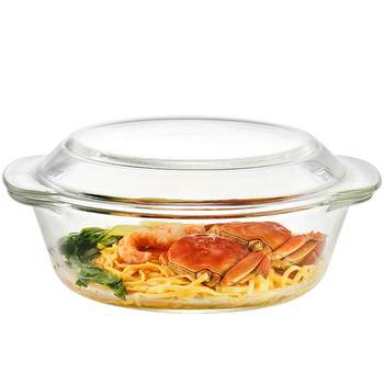 Microwave oven special container double ear food grade glass bowl