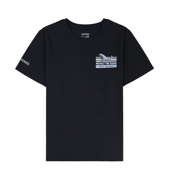 
Black ice hiking quick-drying short-sleeved women's sweat-wicking 3A antibacterial outdoor mountain climbing summer sunscreen T-shirt 1515-1