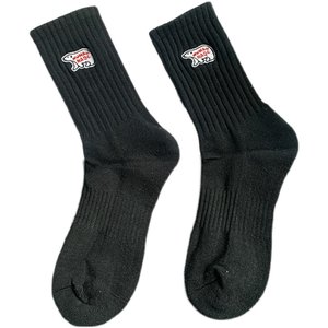 
3 pairs of Shawn Yuetou men's mid-length stockings pure cotton polar bear ins men and women's socks thickened towel soccer sports socks