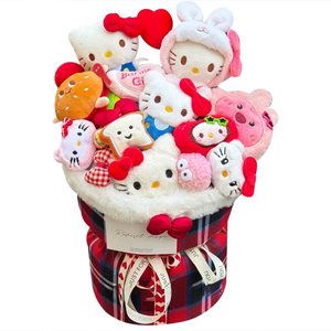 
Cute KT Doll Bouquet Hello Kitty Cute Plush Doll Cartoon Flower Children Girls Birthday New Year Gift