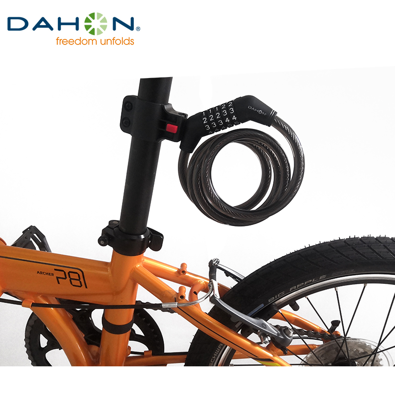 DAHON 大行 自行车密码锁折叠车防盗锁电动单车锁 山地车钢缆锁配件