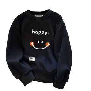 
Mark Huafei's heavyweight sweatshirt for men in autumn and winter, plus velvet and thickening, American trendy brand men's long-sleeved inner wear