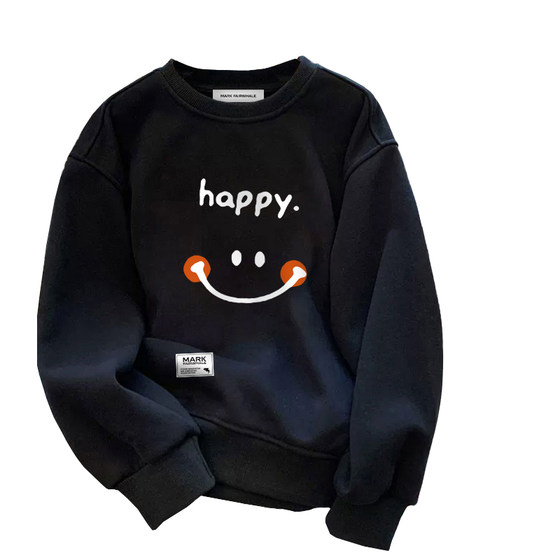 
Mark Huafei's heavyweight sweatshirt for men in autumn and winter, plus velvet and thickening, American trendy brand men's long-sleeved inner wear