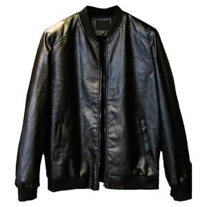 
The lining is thickened with velvet! Washed PU leather! Light business baseball collar jacket men's leather jacket trend H936