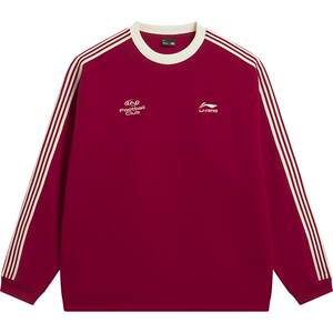 
Li Ning fan style sweatshirt for women spring 2026 new thin long-sleeved couple round neck top men's knitted sportswear