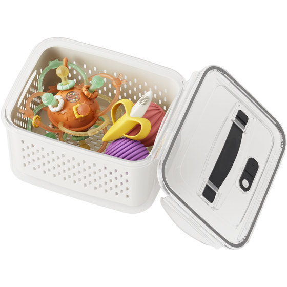 
Special baby teether storage box large capacity dustproof storage Manhattan ball pacifier rubber toys