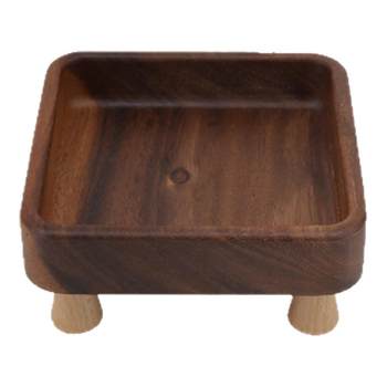 Jewelry display stand walnut high-end jewelry display necklace earring display plate high foot display plate ring tray