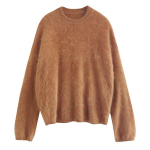 
Xu Dalian custom-made cashmere brushed sheep wool fluffy sweater autumn and winter lazy and relaxed sweater for women
