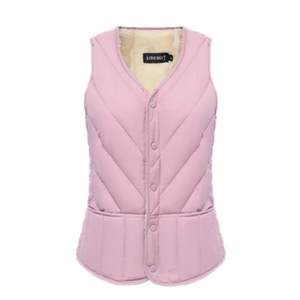 
2025 new autumn and winter down cotton vest for women plus velvet warm vest short middle-aged and elderly vest slim inner lid