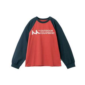 
mipo spring children's T-shirt long-sleeved quick-drying outdoor sports hiking breathable raglan sleeve printed top for girls and boys