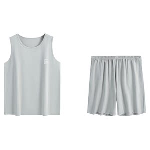 
Antarctic Men's Pajamas Men's Pure Cotton 2026 New Summer Thin Sleeveless Vest Shorts Home Clothes Set