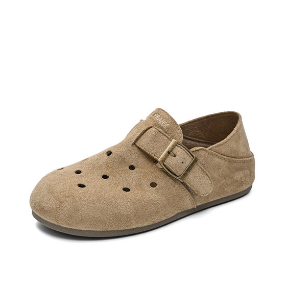 
Big Mouth Monkey Summer Birkenstock Shoes 2026 Flat Breathable Single Shoes Comfortable Commuting Two-Wear Casual Women's Shoes
