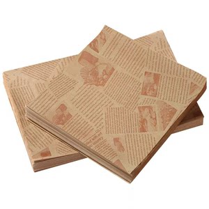 
Natural English newspaper greaseproof paper food grade baking bread plate paper sandwich wrapping paper snack snack paper