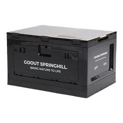 Gooutspringhill Spring Mountain Outdoor Black Camping Folding Storage Box Large Capacity Side Door Lightweight