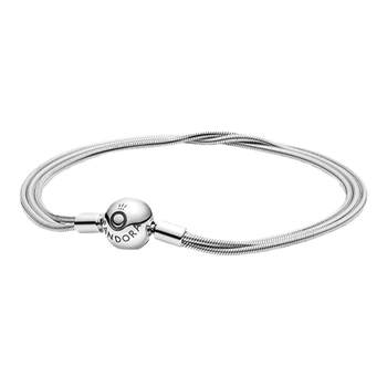 Pandora Pandora Oledo Heavy Snake Bone Chain Bracelet 925 Silver Couple Style Gift
