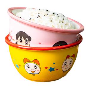 
Doraemon official flagship store home use baby breakfast bowl children's tableware cute cartoon personality rice bowl ceramic