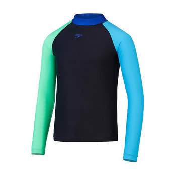 Speedo split children's long -sleeved sunscreen professional swimsuit
