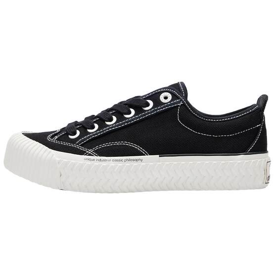 [Brock Series] excelsior biscuit shoes official black casual sneakers thick-soled canvas shoes for women