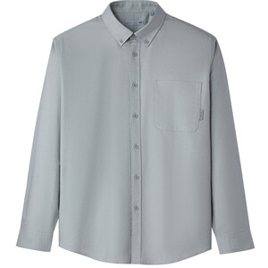 
HLA/Heilan House show same style mountain is not high series long-sleeved shirt 26 spring and autumn new pure cotton top men