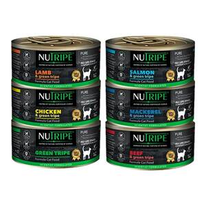 
New Zealand's classic NUTRIPE canned cat, no glue, no grain, no phagostimulant, deer tripe added