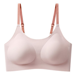 Cloud -free fixed cup Breathless, sizes -free underwear female small breasts gathered sports beauty back thin sleep bra
