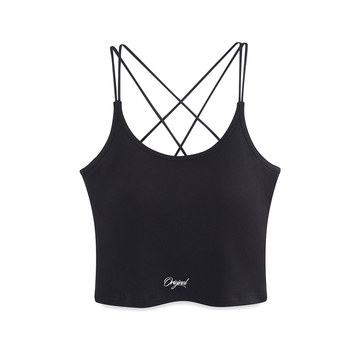 
SMILE DDD Cross Beautiful Back Sports Vest Breathable Honeycomb Chest Pad Buckle Inner Fitness Hot Girl Jazz Strap