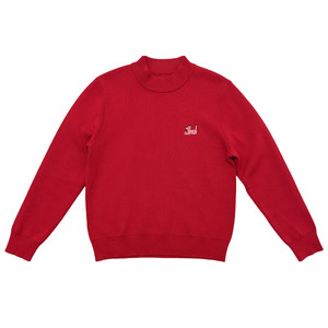 
Studio1till8 Christmas and New Year original puppy embroidery pattern pullover red sweater for women