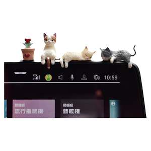 Car central control screen car, car -bearing decoration, kitten doll car interior jewelry rearview mirror computer display decoration
