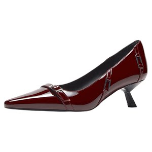 
HGK romantic Bordeaux 2026 new style French temperament burgundy high heels light luxury high-end single shoes for women spring