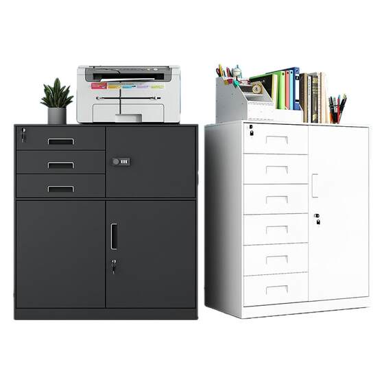 Thickened three -guaranteed iron leather dwarf cabinet office file cabinet information drawer cabinet storage cabinet tool with lock lock cabinet
