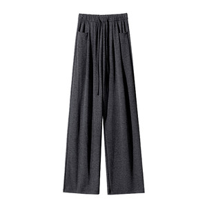 
Nuomi pants women's autumn and winter 2026 new loose vertical straight bf lazy plus velvet casual wide-leg sports pants