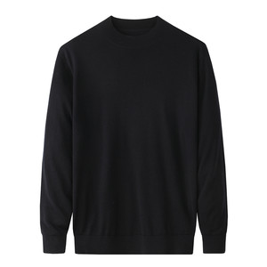 
[Machine washable sweater] Autumn and winter high quality 100% pure wool sweater men's warm base half turtleneck sweater